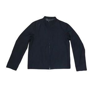 Banana Republic SMALL Black Full Zip High Collar neck Lightweight Jacket Y2k